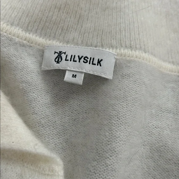 Lilysilk 100% Cashmere Collared Sweater. - Picture 7 of 12